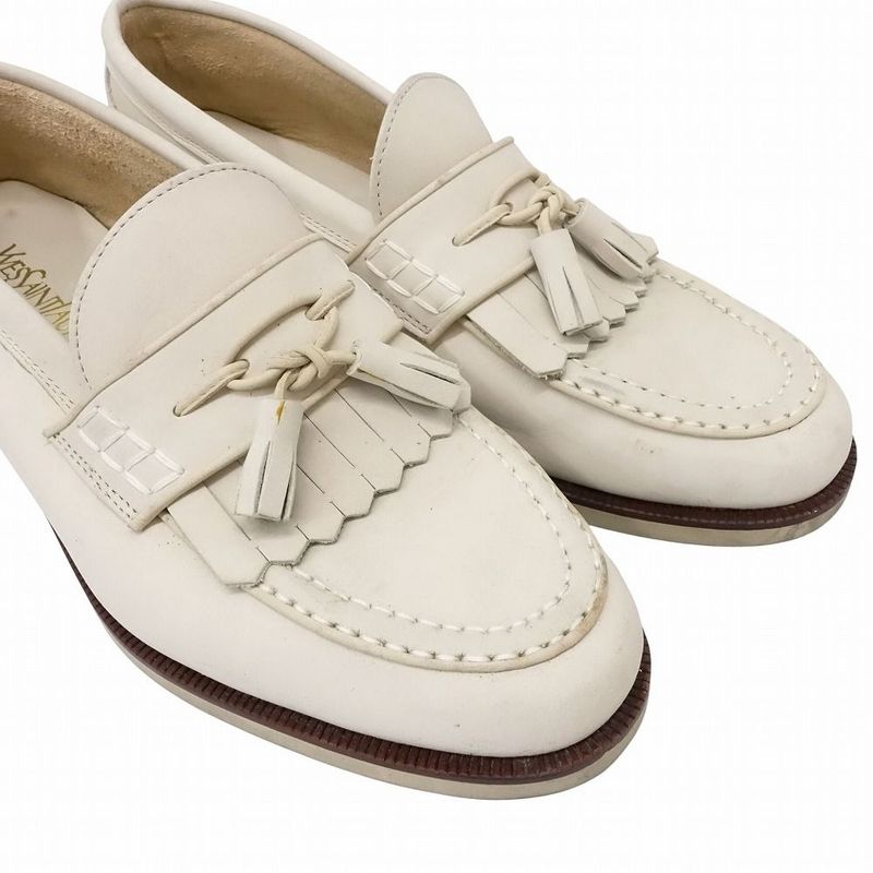 Yves Saint Laurent Tassel Loafers Nubac Cles Zar Leather