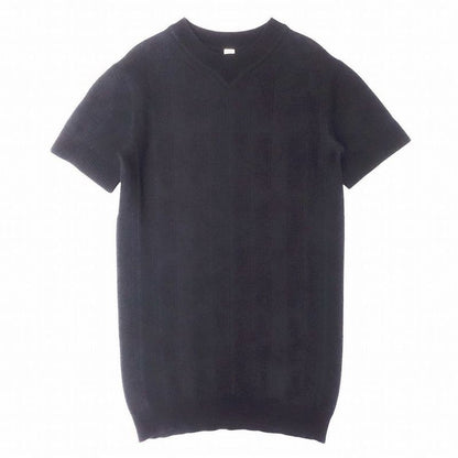 Hermes Knit Dress Short Sleeves Crew Neck Virgin Wool All Over Made in Italy 42