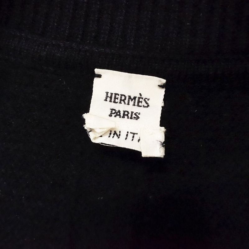 Hermes Knit Dress Short Sleeves Crew Neck Virgin Wool All Over Made in Italy 42