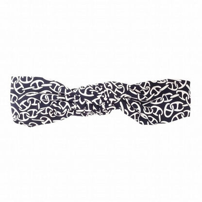 Hermes Chaine D'ancre Pattern Headband Catsuit Gabi Nausa Accessories Navy