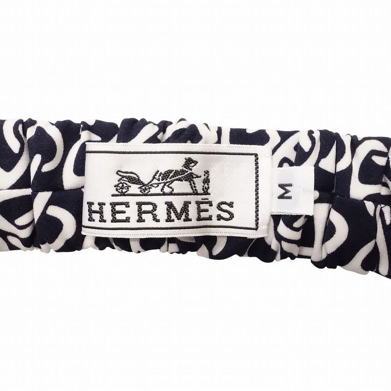 Hermes Chaine D'ancre Pattern Headband Catsuit Gabi Nausa Accessories Navy