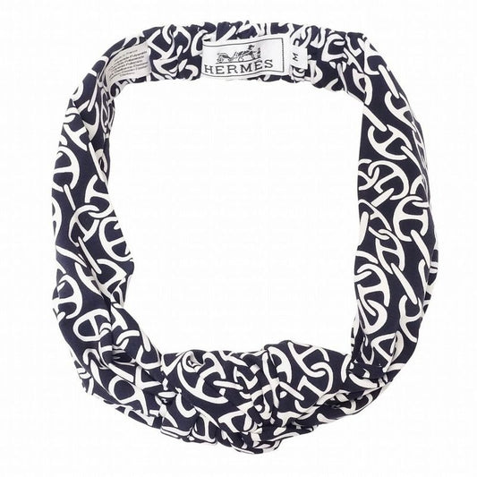 Hermes Chaine D'ancre Pattern Headband Catsuit Gabi Nausa Accessories Navy