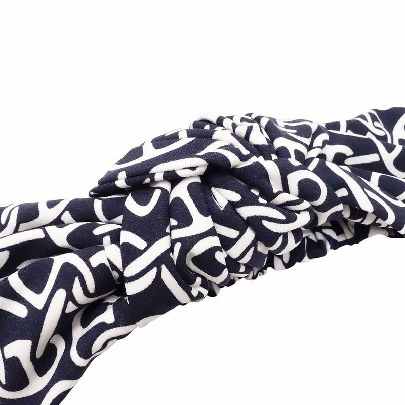 Hermes Chaine D'ancre Pattern Headband Catsuit Gabi Nausa Accessories Navy