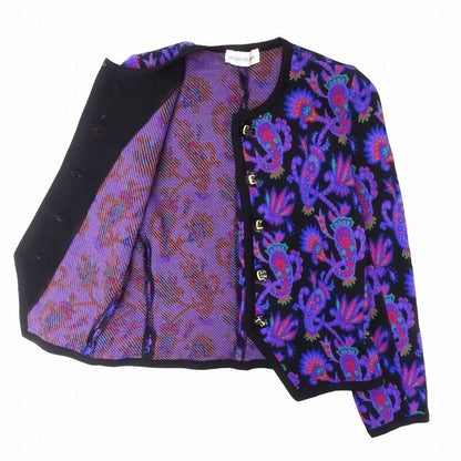 Vintage Yves Saint Laurent Paisley Pattern Cardigan Jacket