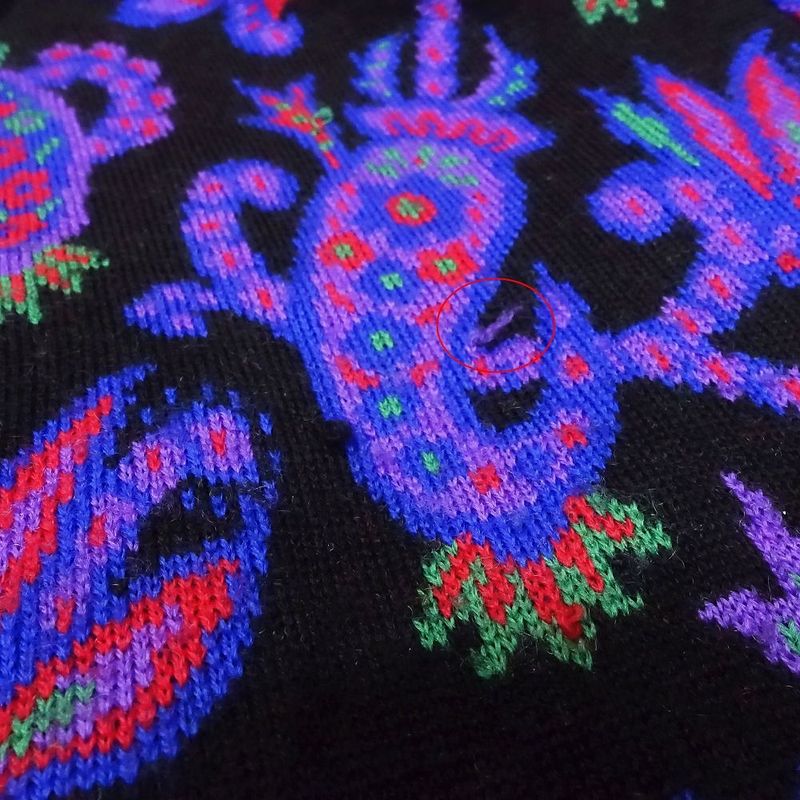 Vintage Yves Saint Laurent Paisley Pattern Cardigan Jacket