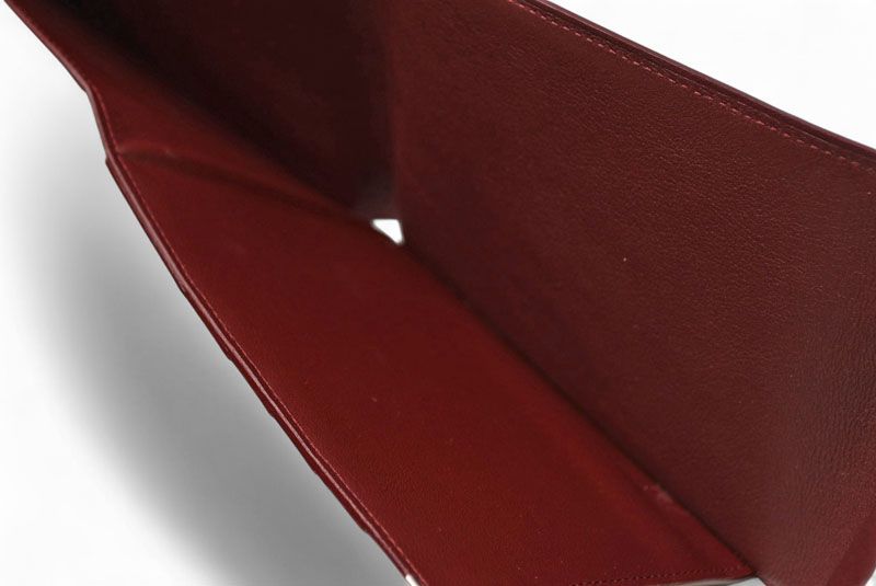 Cartier Fold Wallet Trifold Vintage Cartier Wallet Cabochon Line Calf Bordeaux