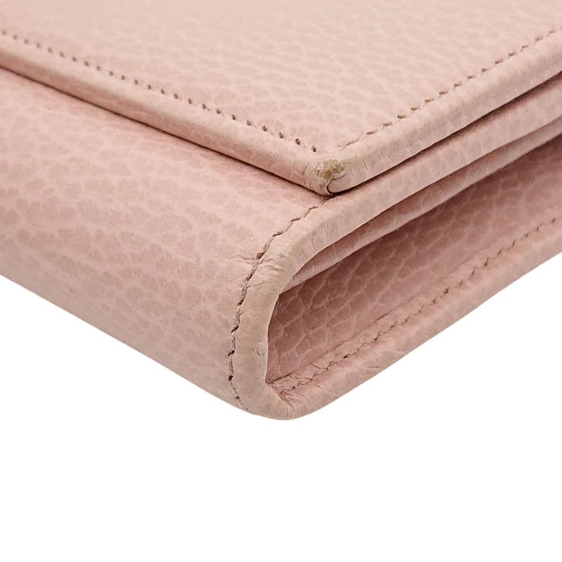 Gucci Chain Wallet GG Marmont Pink With Box/storage Bag