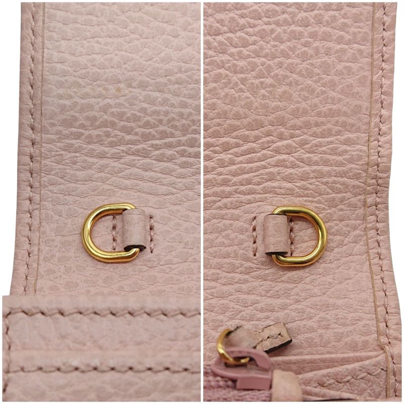 Gucci Chain Wallet GG Marmont Pink With Box/storage Bag
