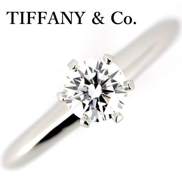 Tiffany & Co Solitaire 069ct Diamond Ring F-vvs2-3ex Pt950
