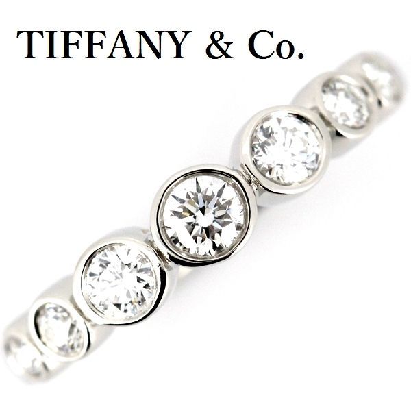 Tiffany & Co Diamond Jazz Graduated Ring Pt950 Size 65
