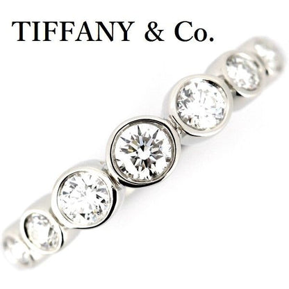 Tiffany & Co Diamond Jazz Graduated Ring Pt950 Size 65