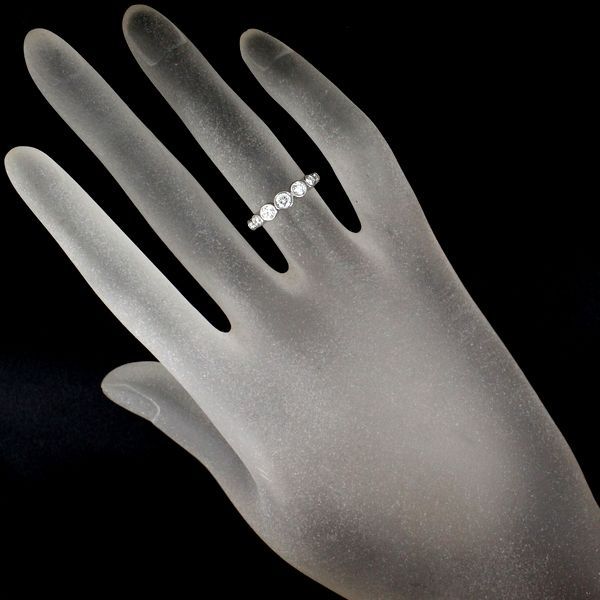 Tiffany & Co Diamond Jazz Graduated Ring Pt950 Size 65