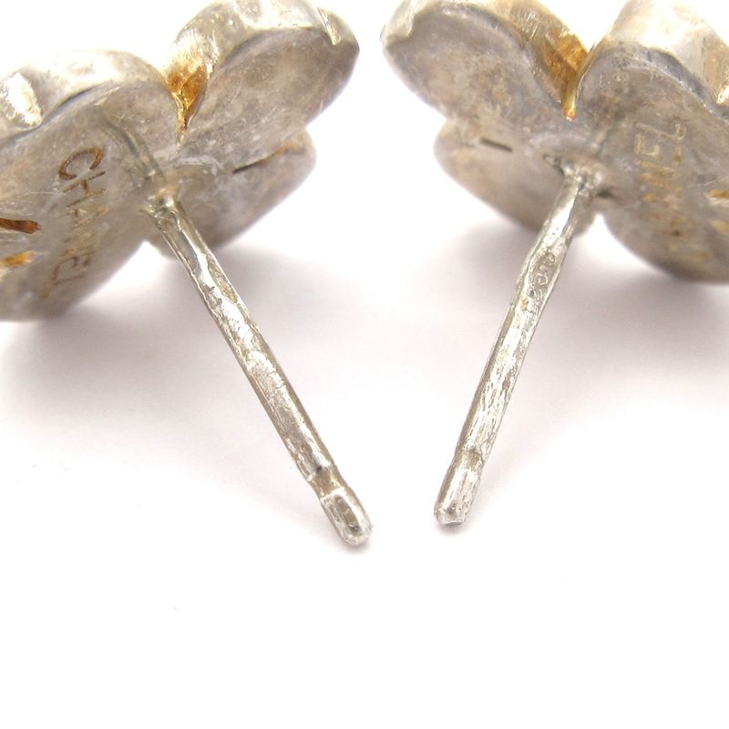 Chanel Earrings - Silver Clover