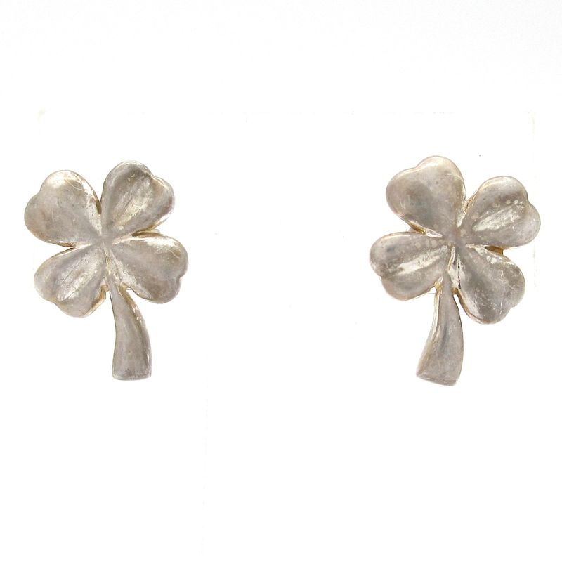 Chanel Earrings - Silver Clover