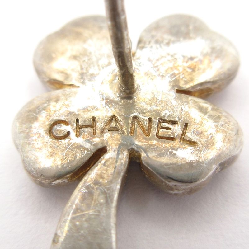 Chanel Earrings - Silver Clover
