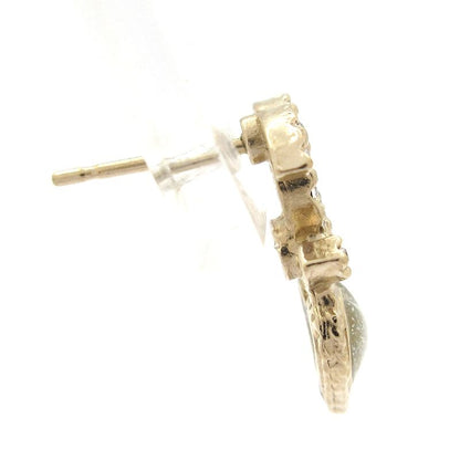 Chanel Earrings - Gold And Clear Earrings (one Side) / Heart / Coco Mark