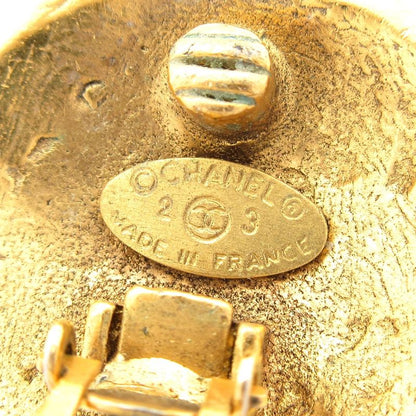 Chanel Earrings - Gold And Clear Coco Mark