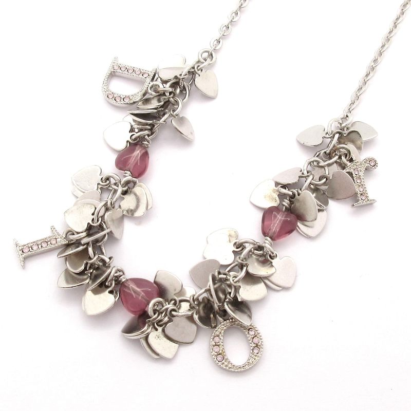 Dior/christian Dior Necklace - Silver And Pink