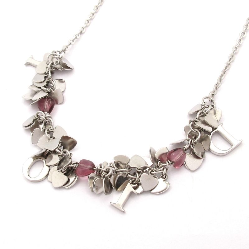 Dior/christian Dior Necklace - Silver And Pink