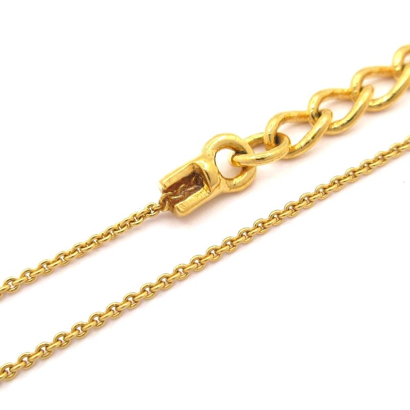 Dior/christian Dior Necklace - Gold And Clear Dior Motif/logo