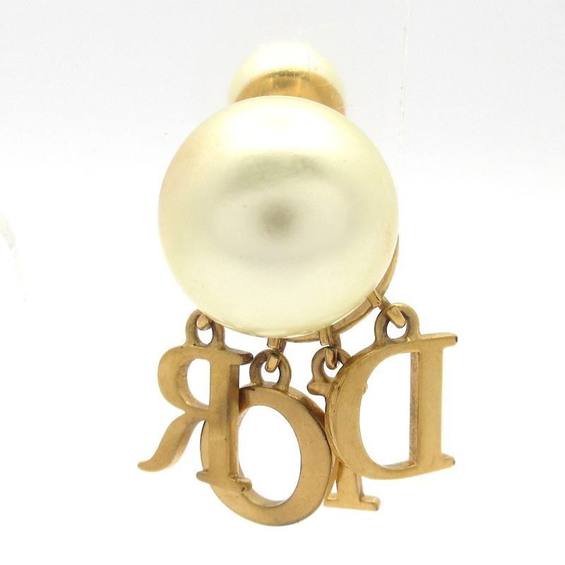 Dior/christian Dior Earrings Tribal Ball Gold X Ivory X Clear Pearl 2P /