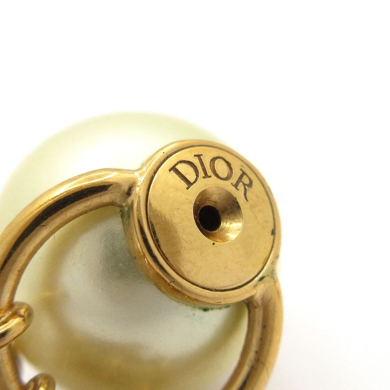 Dior/christian Dior Earrings Tribal Ball Gold X Ivory X Clear Pearl 2P /