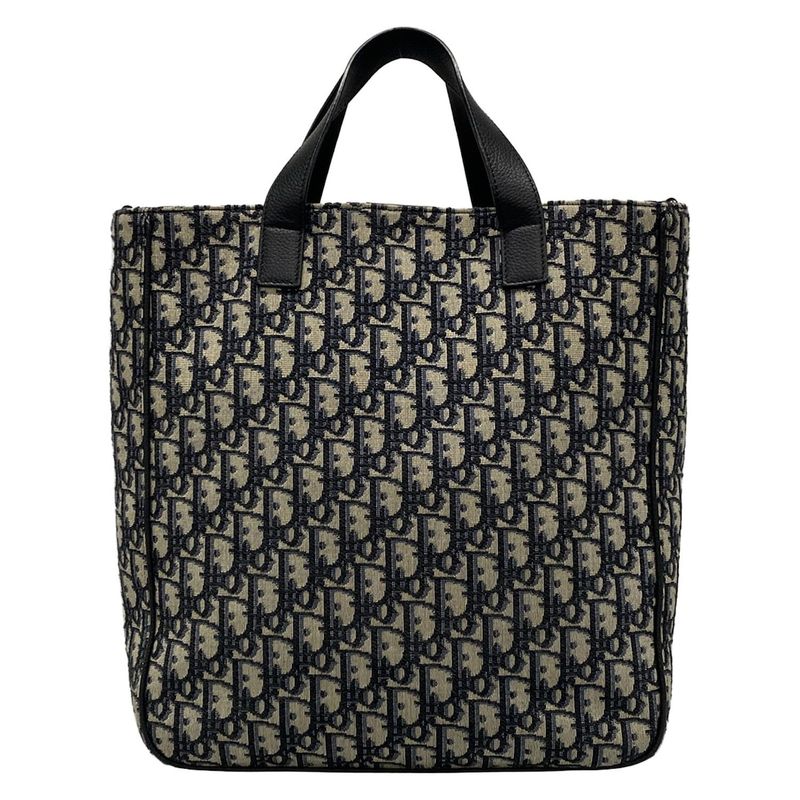 Dior/christian Dior Tote Bag Saddle Tote 1adsh175yks Navy And Black Oblique