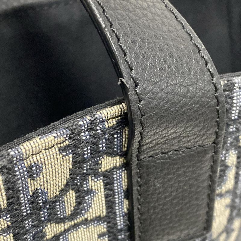 Dior/christian Dior Tote Bag Saddle Tote 1adsh175yks Navy And Black Oblique