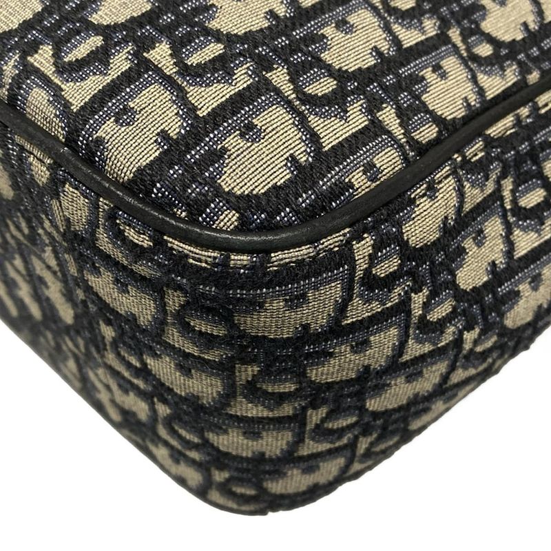 Dior/christian Dior Tote Bag Saddle Tote 1adsh175yks Navy And Black Oblique