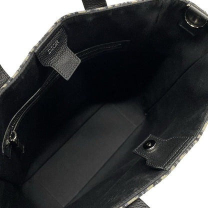 Dior/christian Dior Tote Bag Saddle Tote 1adsh175yks Navy And Black Oblique