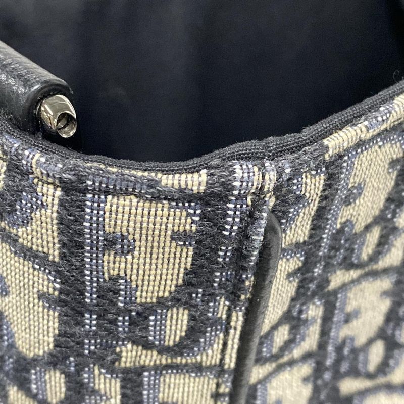 Dior/christian Dior Tote Bag Saddle Tote 1adsh175yks Navy And Black Oblique