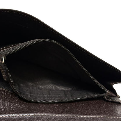 Gucci Long Wallet Abby GG Pattern 141412 Beige And Dark Brown Leather