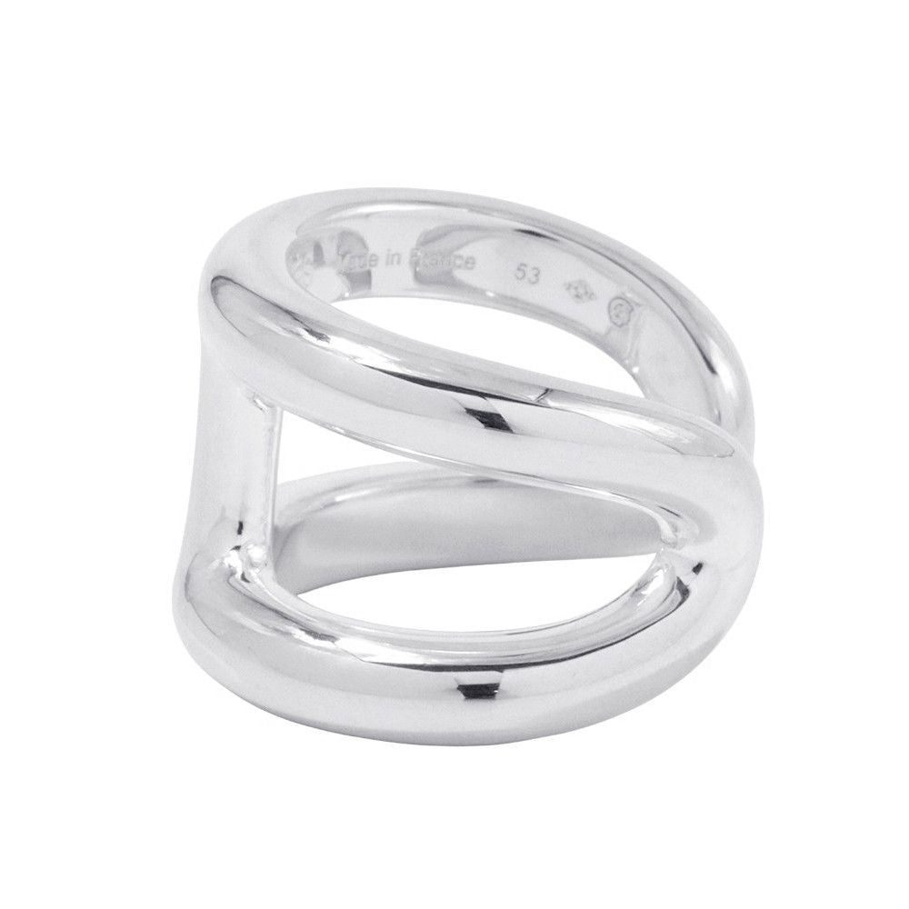 Hermes Ring Osmose GM Silver 53