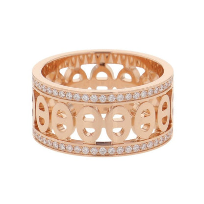 Hermes Ring Chaine D'ancre Divine PM Diamond Total 18K Pink Gold