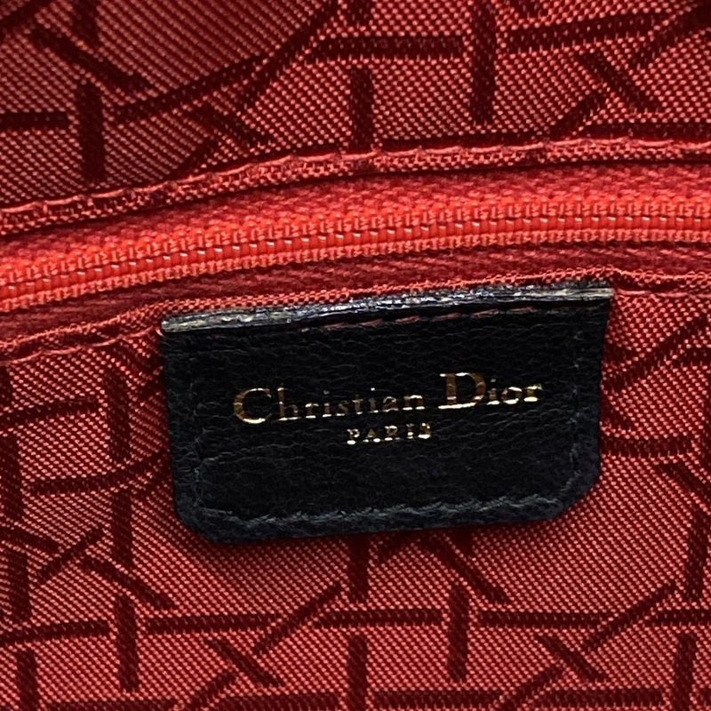 Dior/christian Dior Handbag Lady Dior Large Bag Black Lambskin