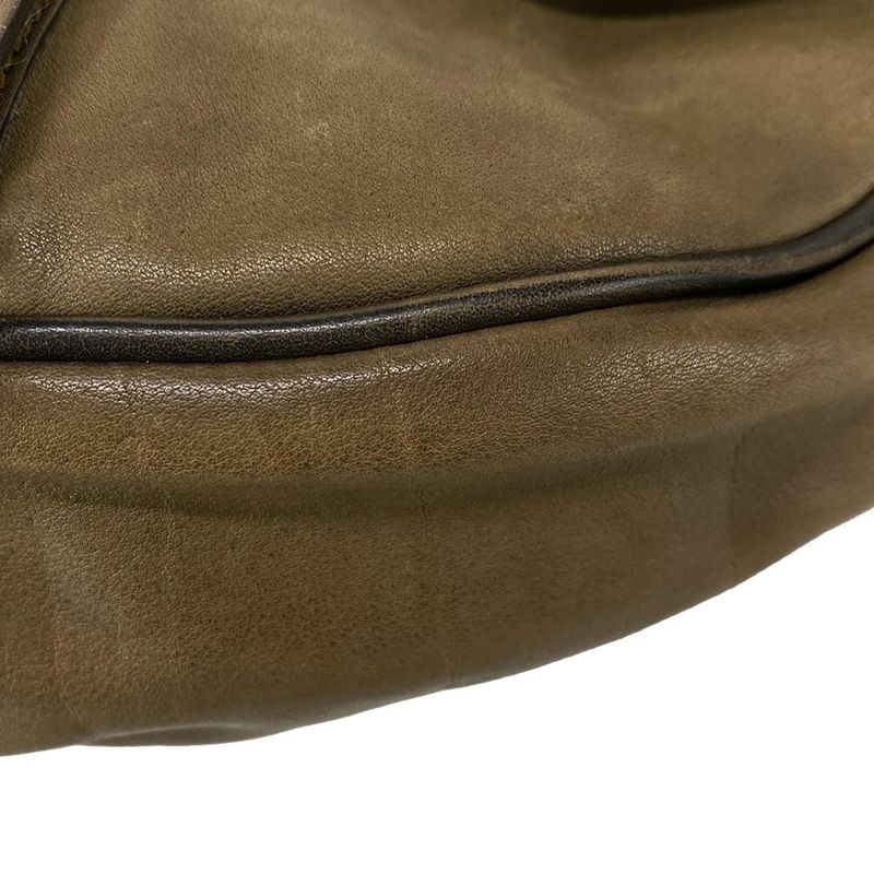 Dior/christian Dior Handbag Saddle Bag Dark Brown And Light Brown Leather