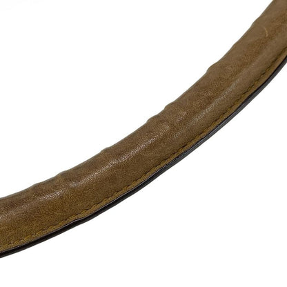 Dior/christian Dior Handbag Saddle Bag Dark Brown And Light Brown Leather