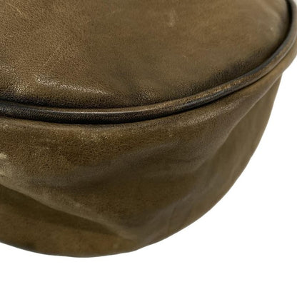 Dior/christian Dior Handbag Saddle Bag Dark Brown And Light Brown Leather