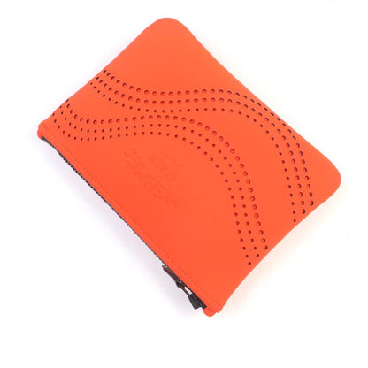 Hermes Neobain ZEN Au Soleil PM Logo Perforated Design Leather Pouch With ZIP