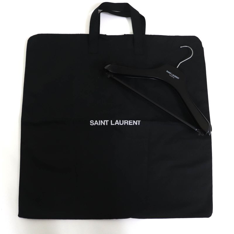 Saint Laurent Paris 506798 Lamb Leather Double Riders Jacket Black Silver