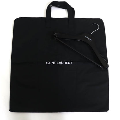 Saint Laurent Paris 506798 Lamb Leather Double Riders Jacket Black Silver