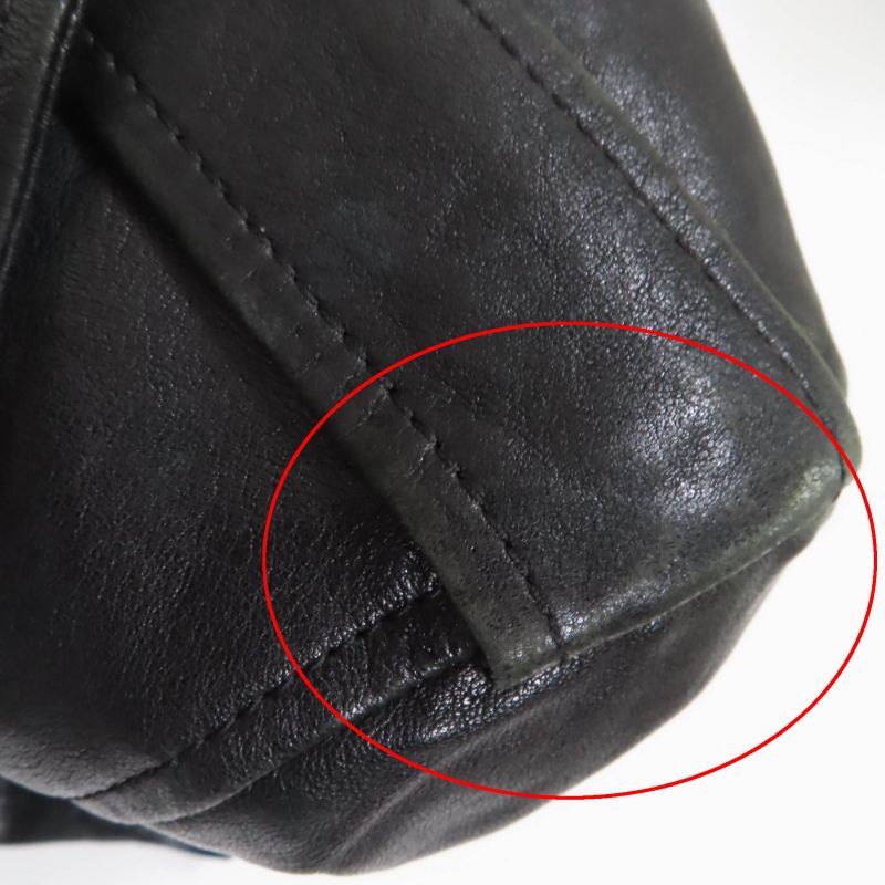 Saint Laurent Paris 506798 Lamb Leather Double Riders Jacket Black Silver