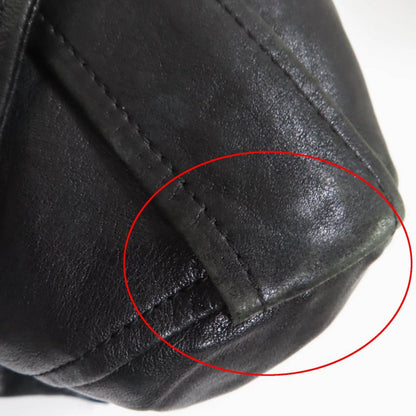 Saint Laurent Paris 506798 Lamb Leather Double Riders Jacket Black Silver