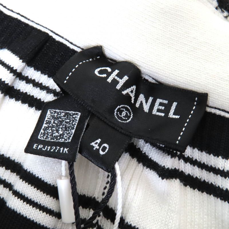 CHANEL 23C P74243 Cotton Coco Mark Parts Logo Multi-border Pattern Mini