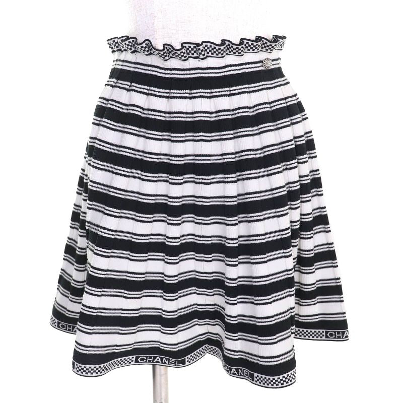 CHANEL 23C P74243 Cotton Coco Mark Parts Logo Multi-border Pattern Mini