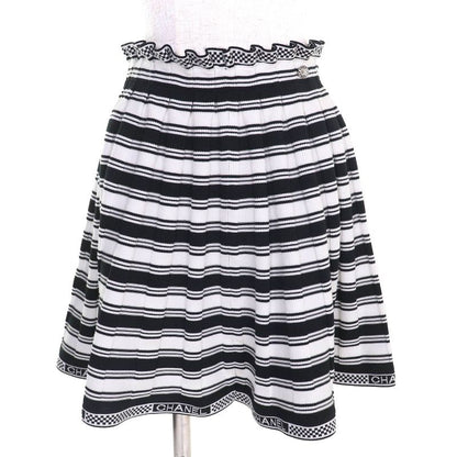 CHANEL 23C P74243 Cotton Coco Mark Parts Logo Multi-border Pattern Mini