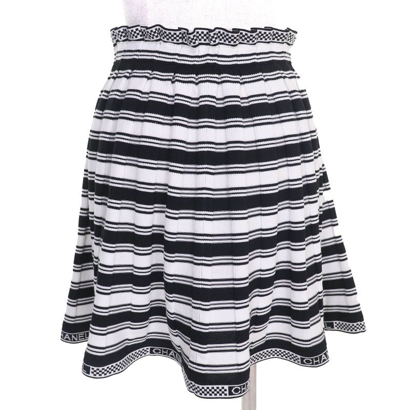 CHANEL 23C P74243 Cotton Coco Mark Parts Logo Multi-border Pattern Mini