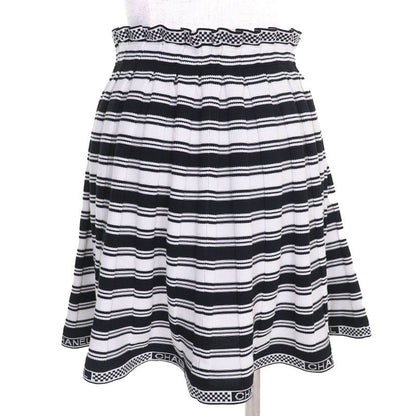 CHANEL 23C P74243 Cotton Coco Mark Parts Logo Multi-border Pattern Mini