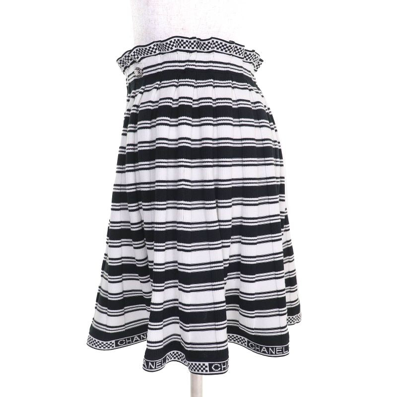 CHANEL 23C P74243 Cotton Coco Mark Parts Logo Multi-border Pattern Mini