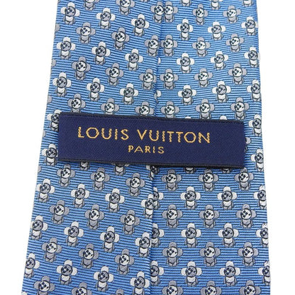Louis Vuitton 21 M77106 Vivienne LV Logo 100% Silk Tie Blue Men's